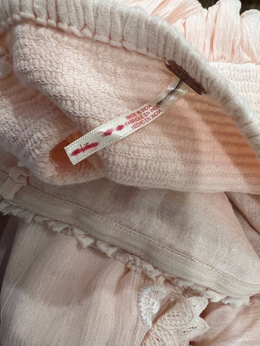 Free People Rosa Maxi Dress Size Medium 3D Floral Blush Peach Pink - Picture 7 of 8